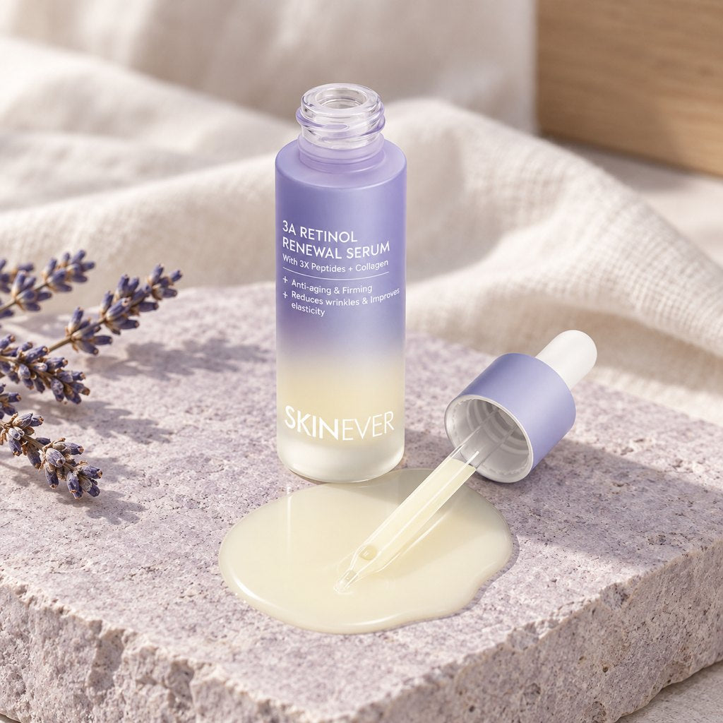 3A Renewal Serum, dropper in hand